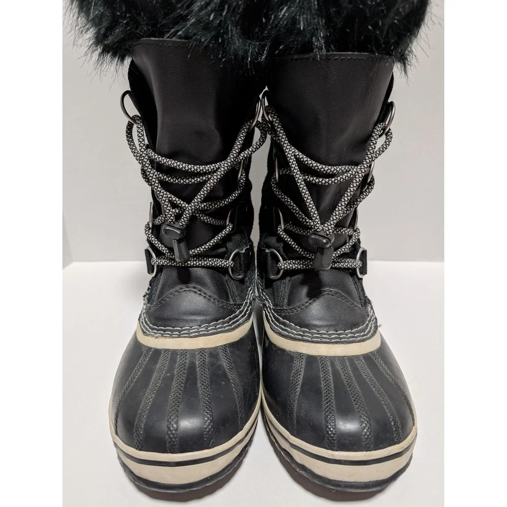 Sorel Women's Joan of Arctic Black‎ Waterproof Winter Snow Duck Boots Size 5